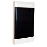 LEGRAND 4X12M SURFACE CABINET SMOKED DOOR EARTH AND NEUTRAL TERMINAL BLOCK