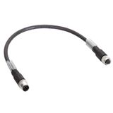 BUS CABLE,STRAIGHT,M12-B,MALE-FEM, 0.3M