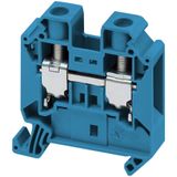 SCREW TERMINAL, FEED THROUGH, 2 POINTS, 16MM² , BLUE