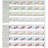 LABEL PLATES 20x8 in a frame, 8 colours 5 pieces