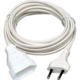 Euro ext. cord, 5m, white