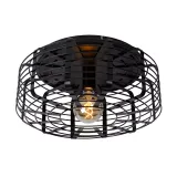 Lucide MELOPEE - Flush ceiling light - Ø 45 cm - 1xE27 - Black