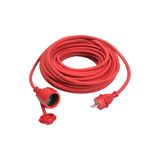 Neoprene rubber cable extension 25m H07RN-F 3G1,5 red with polybag and label
