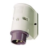 Wall mounted inlet, 32A3p0h, IP44