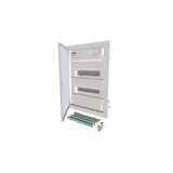 Compact distribution board-flush mounting, 2-rows, super-slim sheet steel door
