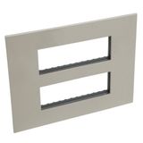 Arteor Surround Plate 2 x 6 Module Square Champagne