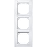 M-PLAN frame, can be labeled three times, vertical installation, polar white