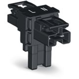 T-distribution connector 2-pole Cod. A black