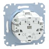 SCHUKO socket with washing machine marking, touch protection, plug-in terminals, active white glossy, System M