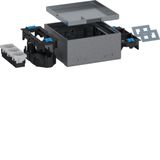 floor box set with assembled EQ06 with cable outlet with flooring dept