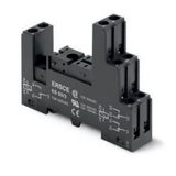 Relay socket for PCB relays, DIN rail mounting, 2 stages, 2 PDT, rise-