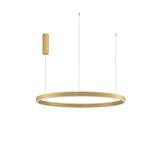 Triac Dimmable Brushed Gold Aluminium  & Acrylic  LED 106 Watt 230 Volt  4899Lm 3000K IP20  Up & Down Light  D: 98 H: 200 cm Adjustable Height