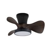 Moll LED Ceiling Fan 20W 1900Lm CCT Dim Black+Wood