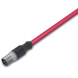 sercos cable M12D plug straight 4-pole red
