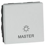 Master switch Arteor for lighting control - 2 modules - soft alu