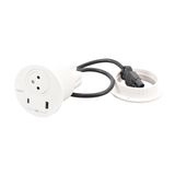 Incara Disq80 with 1 F/B socket, 1 USB A+C 15W and 1 0.5m cord with GST18 connector - white