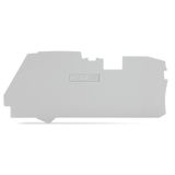 End and intermediate plate 1 mm thick gray