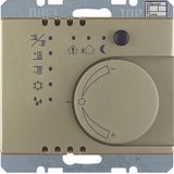 Thermostat with push-button interface, Arsys, light bronze, lacquered