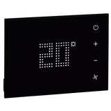 Personalized touch thermostat for hotel room - black