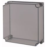 Cap, transparent smoky gray, HxWxD=375x375x150mm, NA model