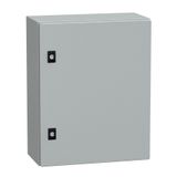 Spacial CRN plain door with mount.plate. H500xW400xD200 IP66 IK10 RAL7035..