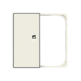 SRS-2-L-85BL Cover plate - free@home / KNX 2-gang sensors - Scene - Left - Soft White for Switch/push button Single push button White - Sky Niessen