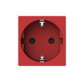 N1288 RJ Socket outlet Schuko Red - Unno
