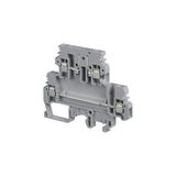 M4/6 D2 SB, SCREW CLAMP TERMINAL BLOCK, DISCONNECT, 4MM, GREY, 6MM