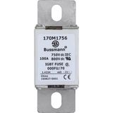 Fuse-link, high speed, 100 A, DC 750 V, size 000, 24 x 36 x 96 mm, aR, IEC, UL