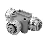 DeviceNet IP67 T-branch connector (2x female, 1x male 7/8") DCN30001D