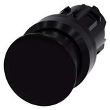 Mushroom pushbutton, 22 mm, round, plastic, black, 30 mm, momentary...3SU1000-1AD10-0AA0-Z Y19