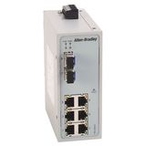 Allen-Bradley, 1783-US6T2H, Stratix 2000 unmanaged switch, 6 copper 10/100 ports, 2 Singlemode 100 meg. Fiber ports