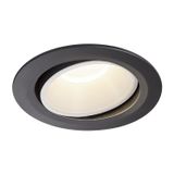 NUMINOS® MOVE DL XL, Indoor LED recessed ceiling light black/white 4000K 55° rotating and pivoting