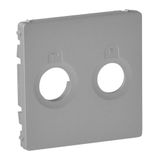 Cover plate Valena Life - TV-R socket - aluminium