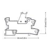 Relay module Nominal input voltage: 48 VDC 2 changeover contacts gray