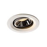 NUMINOS® MOVE DL M, Indoor LED recessed ceiling light white/chrome 3000K 20° rotating and pivoting