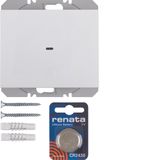 KNX radio wall-transmitter 1gang flat quicklink, K.1, p. white glossy