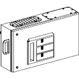 Tap off unit, Canalis KS 100A to 1000A, for switch disconnector FuPacT ISFT, 250A, 3L+PEN, IP55, RAL9001