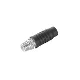 Round plug (field customisable), pin, straight, Crimp connection, M12,