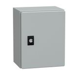 Spacial CRN plain door with mount.plate. H250xW200xD150 IP66 IK10 RAL7035..