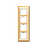 1724-838 Cover Frame Busch-dynasty® polished brass ivory white