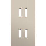 Twofold faceplate, vertical 71 mm centre distance, for double switch f