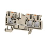 Feed-through terminal block, PUSH IN, 4 mm², 800 V, 32 A, Number of co