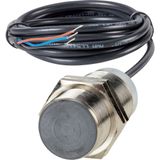 Proximity switch, E57G General Purpose Serie, 1 NC, 3-wire, 10 - 30 V DC, M30 x 1.5 mm, Sn= 15 mm, Flush, NPN, Stainless steel, 2 m connection cable