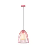 Lucide MACARONS - Pendant light - Ø 24 cm - 1xE27 - Pink