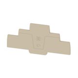 End plate (terminals), 104.3 mm x 2 mm, dark beige