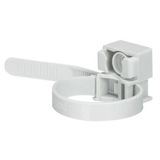 Cable tie with base - for interior use - grey RAL 7035