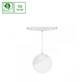 SYSTEM SHIFT - GLOBE P SUSPENDED SPHERE TRACK LIGHT 100MM (850MM CABLE) 5W 165DEG WHITE 5Y WARRANTY