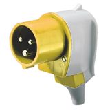 Angled plug, 16A3p4h110V, IP44