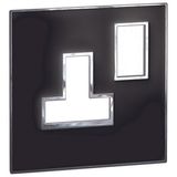 Arteor™ - Plate - BS - square - for switched sockets 1-gang - Mirror Black